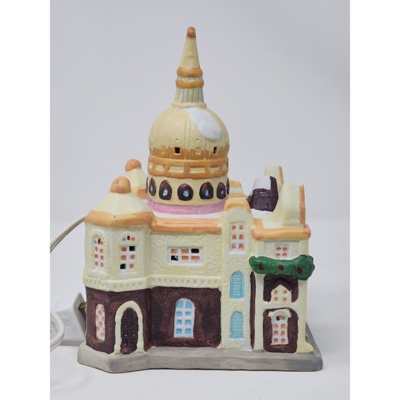 Vintage 1991 Saint‎ Peters Basilica Cathedral Christmas Music Box Giny Inc Lamp - Picture 5 of 10